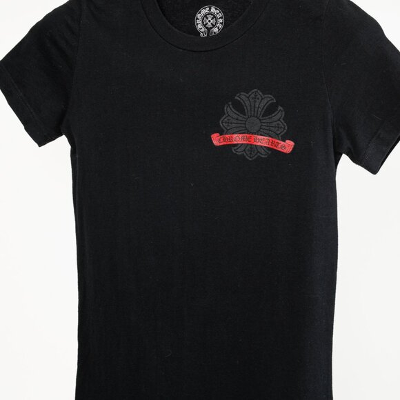 Chrome Hearts Red Cross Black Logo Tee - Picture 3 of 10